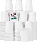 8 oz 400 Pack Disposable Coffee Cups, Bulk White Disposable Paper Cups by COOLCAP