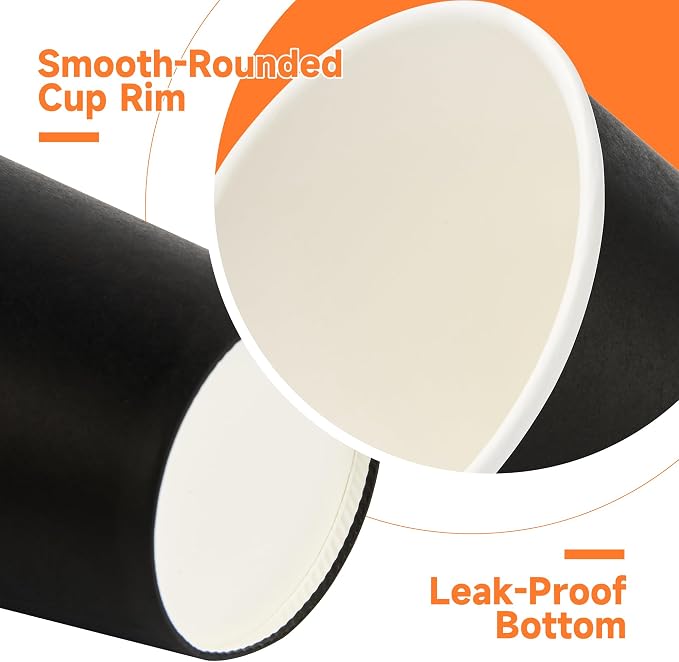 METAPRINT 50 Pack 16 oz Disposable Coffee Cups - Image 4