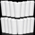 Domensi 15 Pack Reusable Plastic Coffee Cups by Domensi