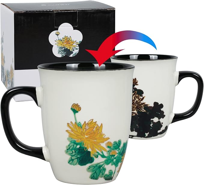 Heat Changing Coffee Mug, 16 oz | Porcelain Tea Mug - Image 3