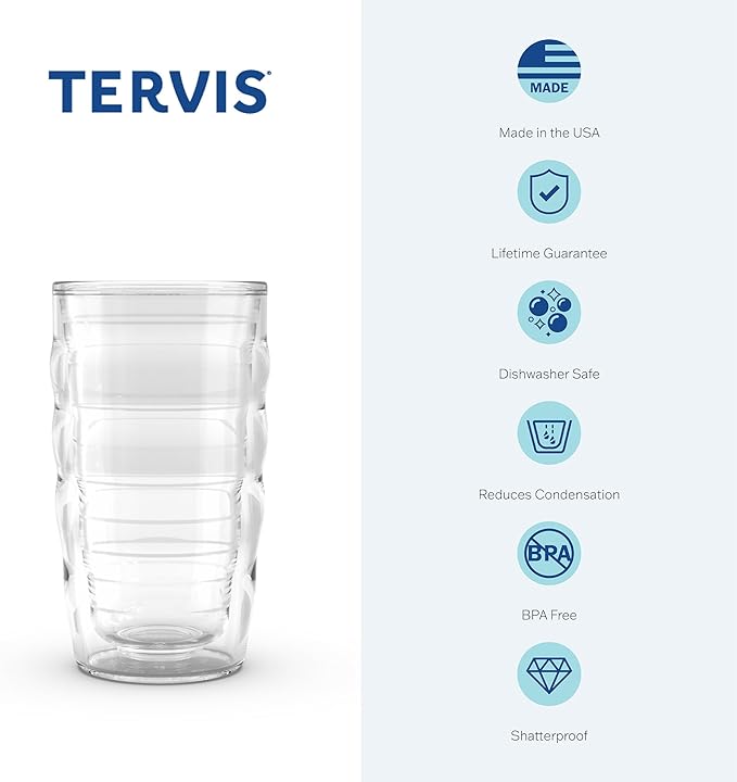 Tervis Clear & Colorful Tabletop 10oz Made in USA Double Walled Insulated - Image 3