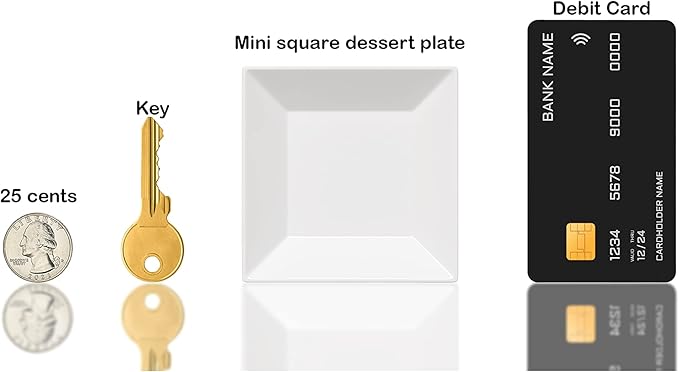 Exquisite Mini Disposable Appetizer Plates - 1200 Pack 2.95" x 2.95" White Plastic Dessert Plates - Elegant Design for Weddings, Birthdays, and Formal Parties - Stackable and Convenient - BPA Free