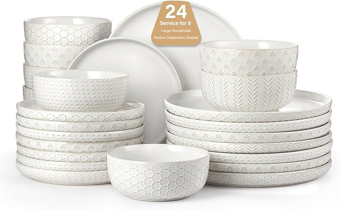 24 Piece Dinnerware Sets for 8 by Lareina