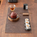 Waterproof PU Leather Table Runner, 12×20 Inch Vintage Coffee/Tea Mats by COMFEELING