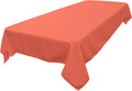 LA Linen Polyester Poplin Washable Rectangular Tablecloth, Stain and Wrinkle Resistant Table Cover 60x84, Fabric Table Cloth for Dinning, Kitchen, Party, Holiday 60 by 84-Inch, Dusty Rose