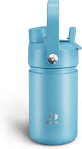 Kids Insulated Water Bottle - 12oz Stainless Steel Water Bottle with Dual Spouts by ENCOOL
