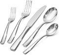 KINGSTONE Silverware Set for 12, 60-Piece Stainless Steel Flatware Set with Forks, Knives, Spoons, Dishwasher Safe Cutlery Set for Home, Wedding, Rust-proof
