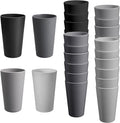 24 Pcs Unbreakable Plastic Cups Set, 20 oz Reusable Plastic Cups, Stackable by StayHealthyStayHappy