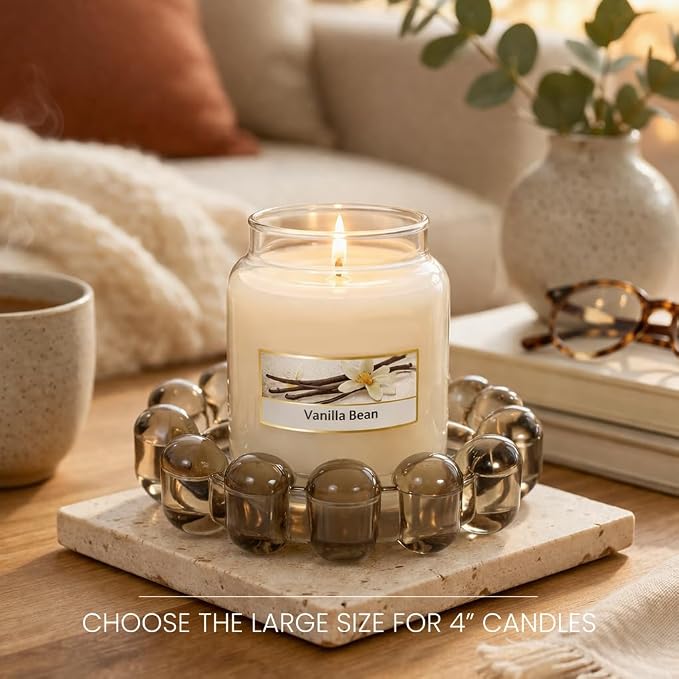 Home Collection Original Clear Glass Large Bubble Candle Dish | Votive and - Image 4