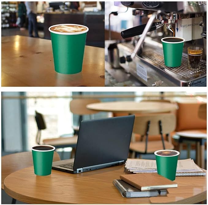 25 Pack 8 oz Paper Cups, Beverage Cups | Disposable Paper Cups - Image 5