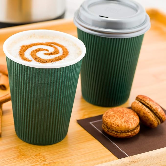 Restaurantware-12 Ounce Disposable Coffee Cups, 500 Ripple Wall Hot Cups - Image 10