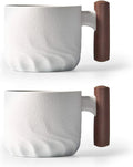Ceramic Espresso Cups with Wooden Handle Espresso Shot Cups Ceramic Tea Cups by BlogBlog