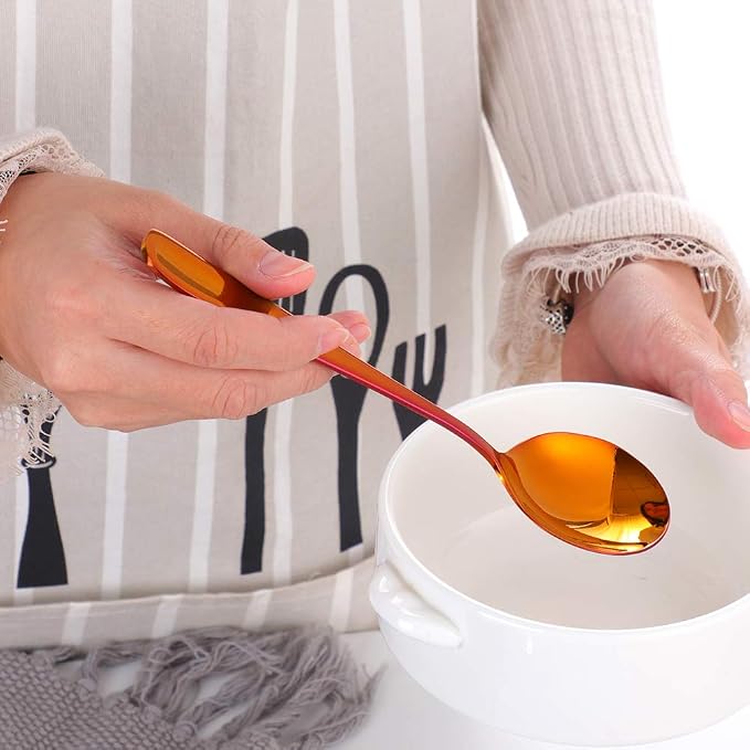 Buyer Star Bouillon Spoon Sets, 7-Inch Round Soup Spoons, Stainless Steel - Image 7