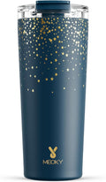 Meoky 24 oz Insulated Travel Coffee Mug: Leak Proof Lid, Midnight Galaxy | by MEOKY