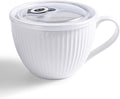 24oz Soup Mug with Handle & Lid, Microwave Soup Bowl/Cup, Ice Cream and by Hoilse