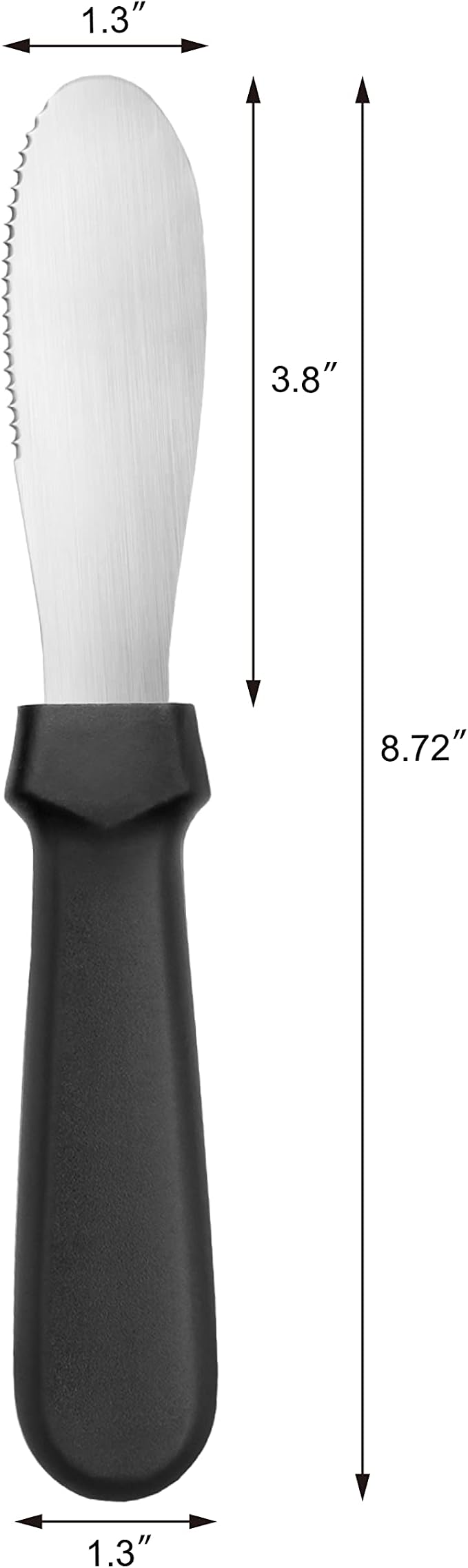 New Star Foodservice Plastic Handle Stainless Steel Butter Spreader - Image 3