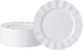 72 Pack White Plastic Plates, Thanksgiving by NZVCNTableware
