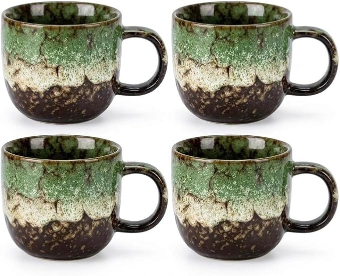 Ceramic Espresso Cups 5oz Small Modern Coffee Cup Thick Walled, Matcha Cups by Unknown