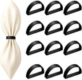 12 Pcs Stainless Steel Napkin Rings by Unknown
