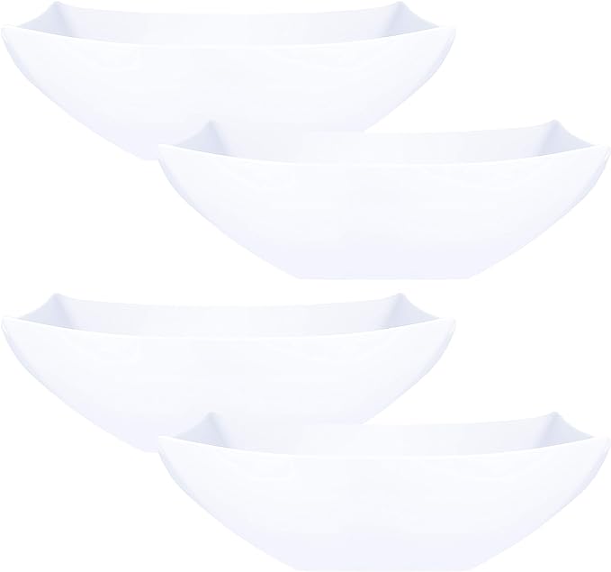 PLASTICPRO Disposable 64 ounce Square Serving Bowls, Party Snack or Salad Bowl by PLASTICPRO