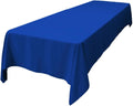 LA Linen Polyester Poplin Washable Rectangular Tablecloth, Stain and Wrinkle Resistant Table Cover 60x144, Fabric Table Cloth For Dinning, Kitchen, Party, Holiday 60 by 144-Inch, Royal Blue
