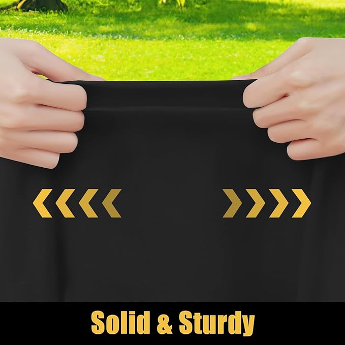 Smiry Square Picnic Table Cloth, Waterproof Elastic Fitted Tablecloths for 4 Foot Tables, Washable Polyester Table Cover for Camping, Indoor and Outdoor (Black, 42"x42")