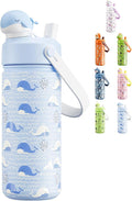 POWCAN 18 oz Kids Water Bottle for School: 2-in-1 Straw Spout Lid by POWCAN