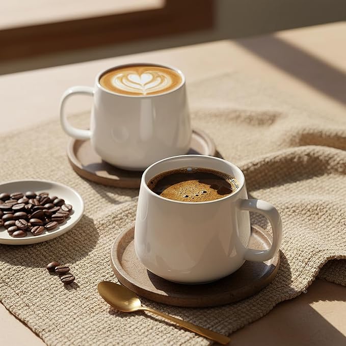 Teocera Coffee Mugs Set of 6-12oz Chip-Resistant Ceramic Cups - Image 4