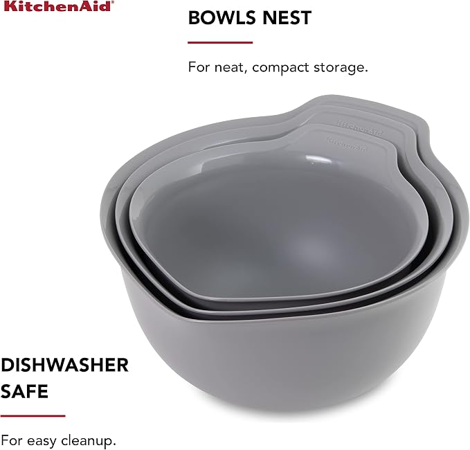 KitchenAid Universal Nesting Plastic Mixing Bowls, 2.5 quart, 3.5 quart - Image 4