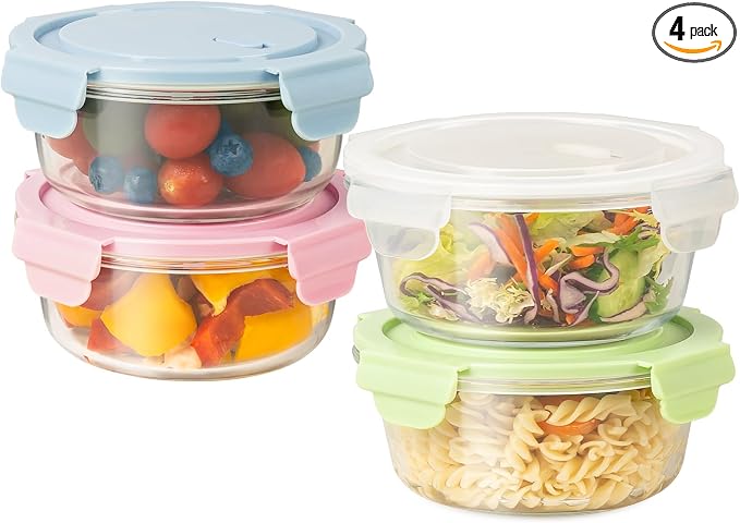 2.5 Cup/20oz Glass Meal Prep Food Storage Containers by Freshmage