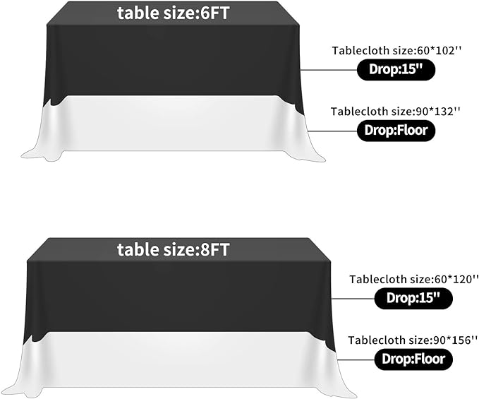 Fokitut 12 Pack Waterproof Rectangle Tablecloth, 60x120 Inch,Stain Resistant and Wrinkle Polyester Table Cloth, Fabric Table Cover for Kitchen Dining, Wedding, Party, Holiday Dinner-White