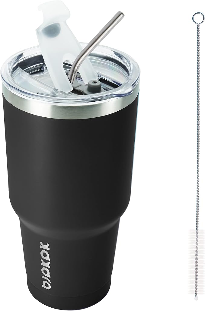 BJPKPK 30 oz Tumbler with Lid and Straw, Insulated Stainless Steel Cup | Double by BJPKPK