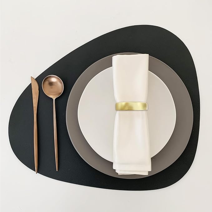Cuff Brushed Gold Napkin Rings Set of 20, Modernist Napkin Ring Holder - Image 7