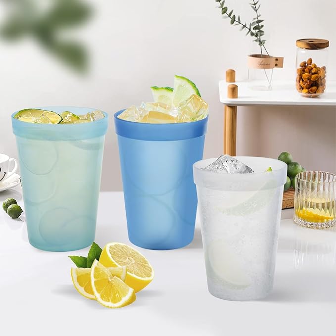 8-Pack 15.2oz Plastic Cups, BPA-Free Reusable Drinking Cups, Unbreakable PP - Image 4