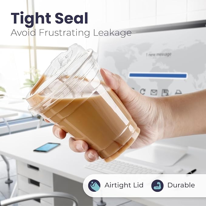 Fit Meal Prep 50 Pack 32 oz Clear Plastic Cups - Image 3
