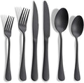 Matte Black Silverware Set by Joincook