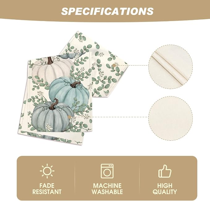Artoid Mode 210 GSM Fall Table Runner 13x72 Inch Home Party Decor | Pumpkins - Image 5