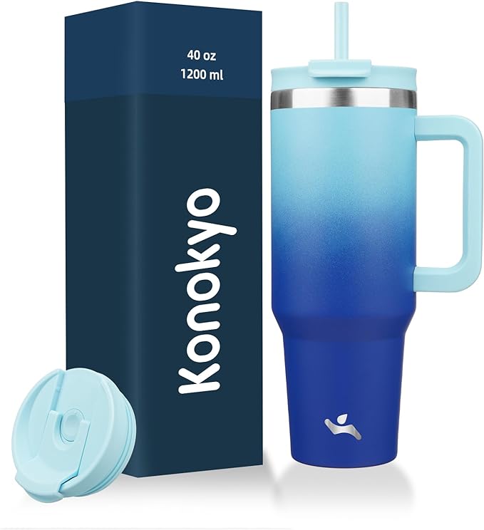 Konokyo 40 oz Insulated Tumbler Water Bottle by Konokyo