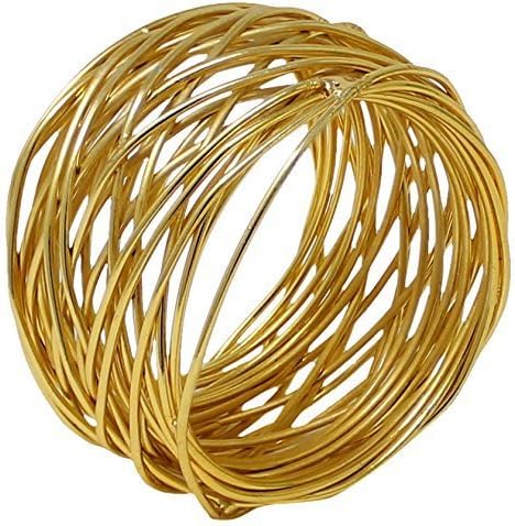 Golden Mash Napkin Rings Dining Table Napkin Holder, Classic Everyday Use - Image 4