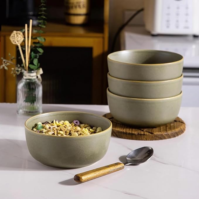 AmorArc Stoneware Dinnerware Sets for 6,Reactive Ceramic Plates and Bowls Set,Highly Chip and Crack Resistant | Dishwasher & Microwave Safe | Round Dishes Set Service for 6 (18pc)