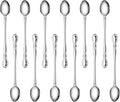 New Star Foodservice Rose Pattern Stainless Steel Iced Teaspoon, Commercial by NewStarFoodservice