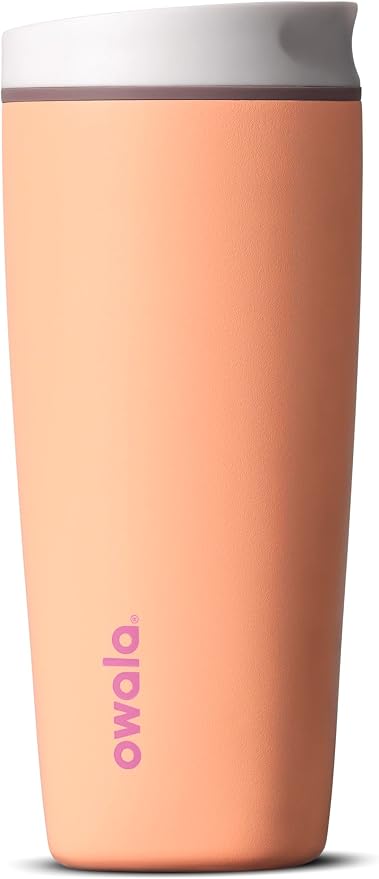 Owala SmoothSip Slider Insulated Stainless Steel Coffee Tumbler, Reusable Iced by Unknown