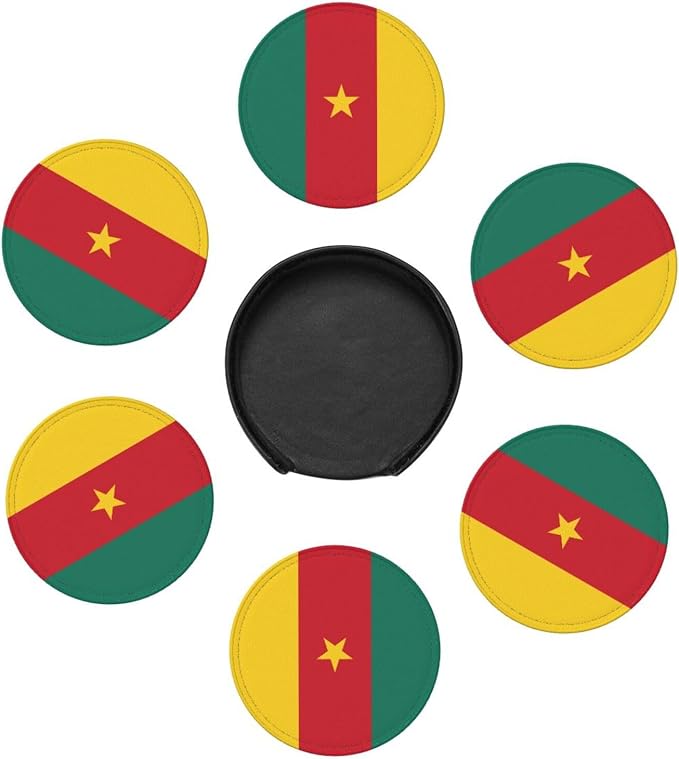 Cameroonian Flag Coasters for Drinks - Image 7