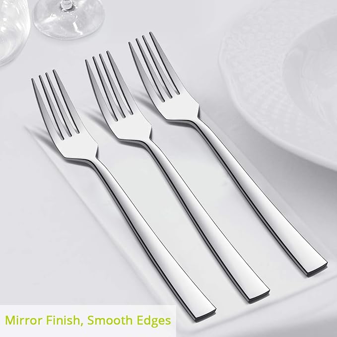 Dinner Forks Set of 12, E-far 7.9 Inch Stainless Steel Forks - Image 3