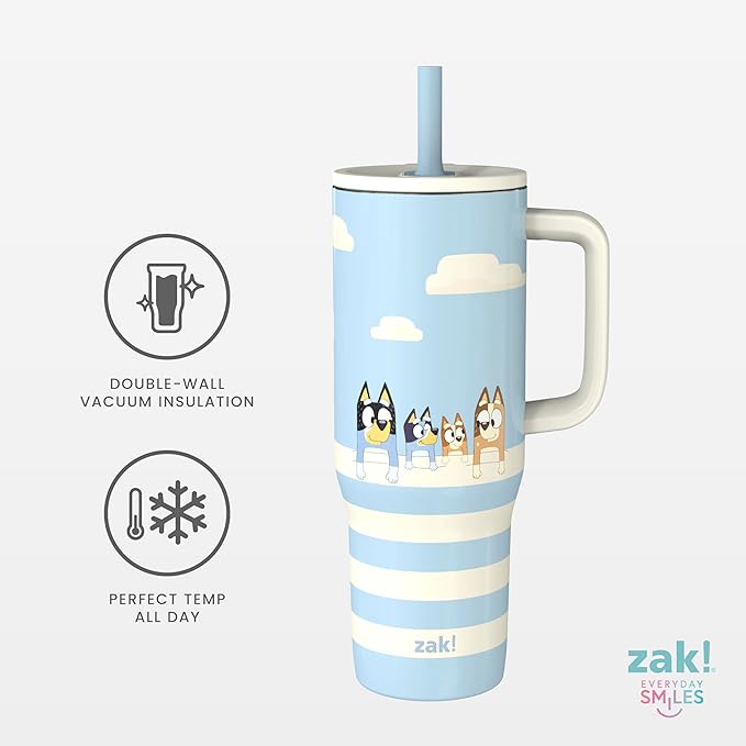 Zak Designs Bluey 30oz Spill-Proof Insulated Stainless Steel Travel Tumbler | - Image 4