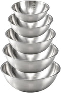 Gronivex Stainless Steel Mixing Bowls Set, 5-Piece | Food-Grade Metal, by GRONIVEXHOMEGOODS