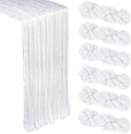 6 Pack White Cheesecloth Table Runner 10Ft Gauze Cheese Cloth Table Runner by Heneger