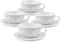 Mikasa Millie Gold Metallic Set of 4 Tea Cups and Saucers, 8 Ounce by Mikasa