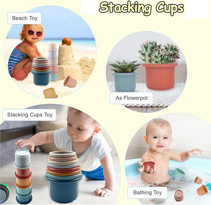 Baby Stacking Nesting Cups Toys - Image 5