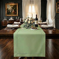 Signature Linen™ by D'Moksha Sage Green Table Runner 84 Inches Long, 100% Pure by DMokshaHomes